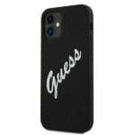 Guess GUHCP12SLSVSBW Silicone Vintage Black/White Kryt iPhone 12 Mini