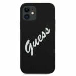 Guess GUHCP12SLSVSBW Silicone Vintage Black/White Kryt iPhone 12 Mini