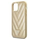 Guess GUHCP12SPUVQTMLBE Gold Hardcase V-Quilted Collection Kryt iPhone 12 Mini