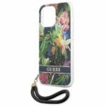 Guess GUHCP13LHFLSB Blue Flower Strap Kryt iPhone 13 Pro
