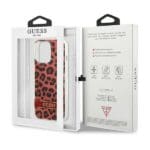Guess GUHCP13LHSLEOR Red Leopard Kryt iPhone 13 Pro