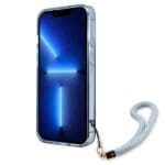 Guess GUHCP13LHTSGSB Blue Translucent Stap Kryt iPhone 13 Pro