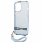 Guess GUHCP13LHTSGSB Blue Translucent Stap Kryt iPhone 13 Pro