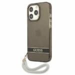 Guess GUHCP13LHTSGSK Black Translucent Stap Kryt iPhone 13 Pro