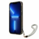 Guess GUHCP13LHTSGSK Black Translucent Stap Kryt iPhone 13 Pro