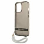 Guess GUHCP13LHTSGSK Black Translucent Stap Kryt iPhone 13 Pro