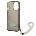 Guess GUHCP13LHTSGSK Black Translucent Stap Kryt iPhone 13 Pro