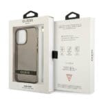 Guess GUHCP13LHTSGSK Black Translucent Stap Kryt iPhone 13 Pro