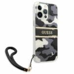 Guess GUHCP13LKCABBK Black Camo Strap Collection Kryt iPhone 13 Pro