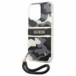 Guess GUHCP13LKCABBK Black Camo Strap Collection Kryt iPhone 13 Pro