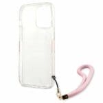 Guess GUHCP13LKCABPI Pink Camo Strap Collection Kryt iPhone 13 Pro