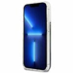 Guess GUHCP13LLFLSB Blue Flower Liquid Glitter Kryt iPhone 13 Pro