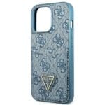 Guess GUHCP13LP4TPB Blue 4G Triangle Logo Cardslot Kryt iPhone 13 Pro