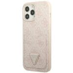 Guess GUHCP13LP4TPP Pink 4G Triangle Logo Cardslot Kryt iPhone 13 Pro