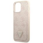 Guess GUHCP13LP4TPP Pink 4G Triangle Logo Cardslot Kryt iPhone 13 Pro