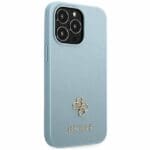 Guess GUHCP13LPS4MB Blue Saffiano 4G Small Metal Logo Kryt iPhone 13 Pro