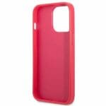 Guess GUHCP13LPS4MF Pink Saffiano 4G Small Metal Logo Kryt iPhone 13 Pro