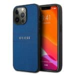 Guess GUHCP13LPSASBBL Saffiano Strap Blue Kryt iPhone 13 Pro