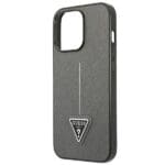 Guess GUHCP13LPSATLG Silver Saffianotriangle Logo Kryt iPhone 13 Pro