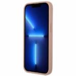 Guess GUHCP13LPSATLP Pink SaffianoTriangle Logo Kryt iPhone 13 Pro