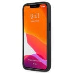 Guess GUHCP13LSA4GSBK Black Saffiano 4G Metal Logo Kryt iPhone 13 Pro