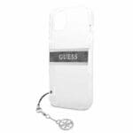 Guess GUHCP13MKB4GGR Gray Strap Charm Transparent Kryt iPhone 13