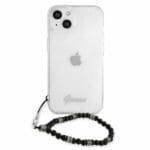 Guess GUHCP13MKPSBK Transparent Black Pearl Kryt iPhone 13