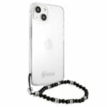 Guess GUHCP13MKPSBK Transparent Black Pearl Kryt iPhone 13