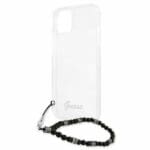 Guess GUHCP13MKPSBK Transparent Black Pearl Kryt iPhone 13