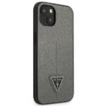 Guess GUHCP13MPSATLG Silver Saffianotriangle Logo Kryt iPhone 13