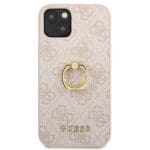 Guess GUHCP13S4GMRPI Pink 4G With Ring Stand Kryt iPhone 13 Mini