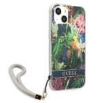 Guess GUHCP13SHFLSB Blue Flower Strap Kryt iPhone 13 Mini