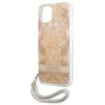 Guess GUHCP13SHFLSD Gold Flower Strap Kryt iPhone 13 Mini