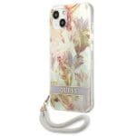 Guess GUHCP13SHFLSU Green Flower Strap Kryt iPhone 13 Mini