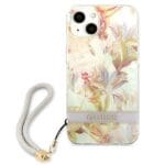 Guess GUHCP13SHFLSU Green Flower Strap Kryt iPhone 13 Mini
