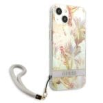 Guess GUHCP13SHFLSU Green Flower Strap Kryt iPhone 13 Mini