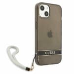 Guess GUHCP13SHTSGSK Black Translucent Stap Kryt iPhone 13 Mini