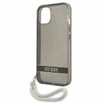 Guess GUHCP13SHTSGSK Black Translucent Stap Kryt iPhone 13 Mini