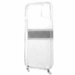 Guess GUHCP13SKC4GBSI Transparent 4G Grey Strap Silver Chain Kryt iPhone 13 Mini