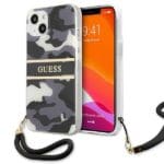 Guess GUHCP13SKCABBK Black Camo Strap Collection Kryt iPhone 13 Mini