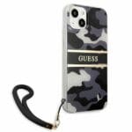 Guess GUHCP13SKCABBK Black Camo Strap Collection Kryt iPhone 13 Mini