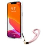 Guess GUHCP13SKCABPI Pink Camo Strap Collection Kryt iPhone 13 Mini