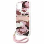 Guess GUHCP13SKCABPI Pink Camo Strap Collection Kryt iPhone 13 Mini