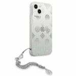 Guess GUHCP13SKSPESI Silver Peony Chain Collection Kryt iPhone 13 Mini