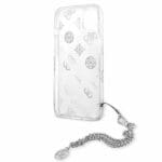 Guess GUHCP13SKSPESI Silver Peony Chain Collection Kryt iPhone 13 Mini