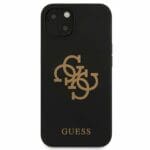 Guess GUHCP13SLS4GGBK Black Silicone 4G Logo Kryt iPhone 13 Mini