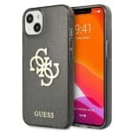 Guess GUHCP13SPCUGL4GBK Black Hardcase Glitter 4G Big Logo Kryt iPhone 13 Mini