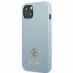 Guess GUHCP13SPS4MB Blue Saffiano 4G Small Metal Logo Kryt iPhone 13 Mini