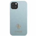 Guess GUHCP13SPS4MB Blue Saffiano 4G Small Metal Logo Kryt iPhone 13 Mini