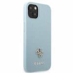 Guess GUHCP13SPS4MB Blue Saffiano 4G Small Metal Logo Kryt iPhone 13 Mini